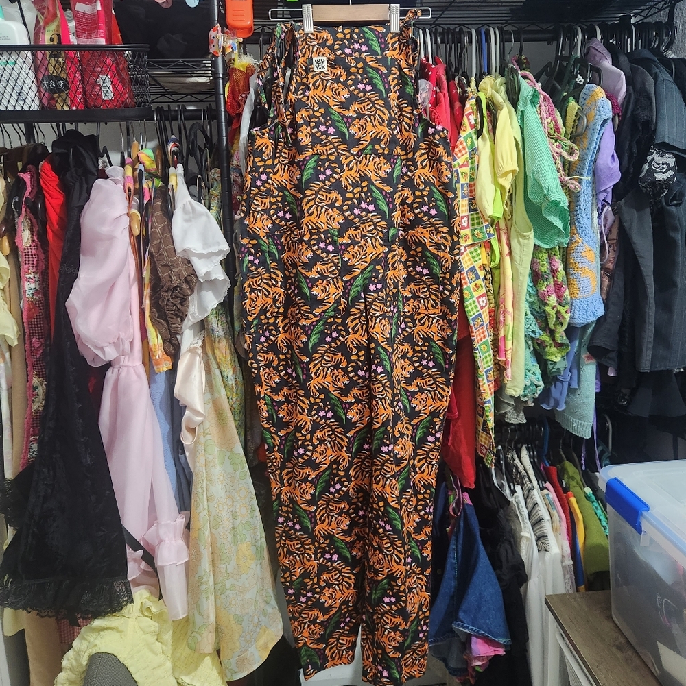 NWOT Mixed by Nasryn Lucy & Yak Tiger (Prowl) Dungarees